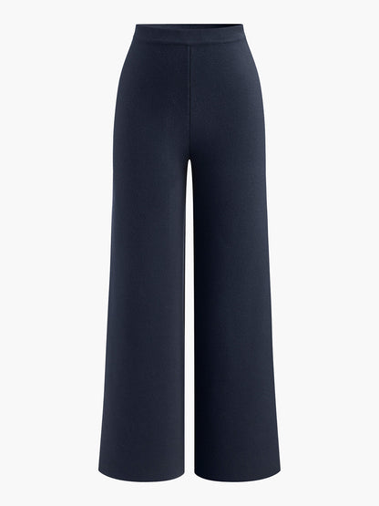 Ruœgy Pantalon en Maille Taille Élastique Femme