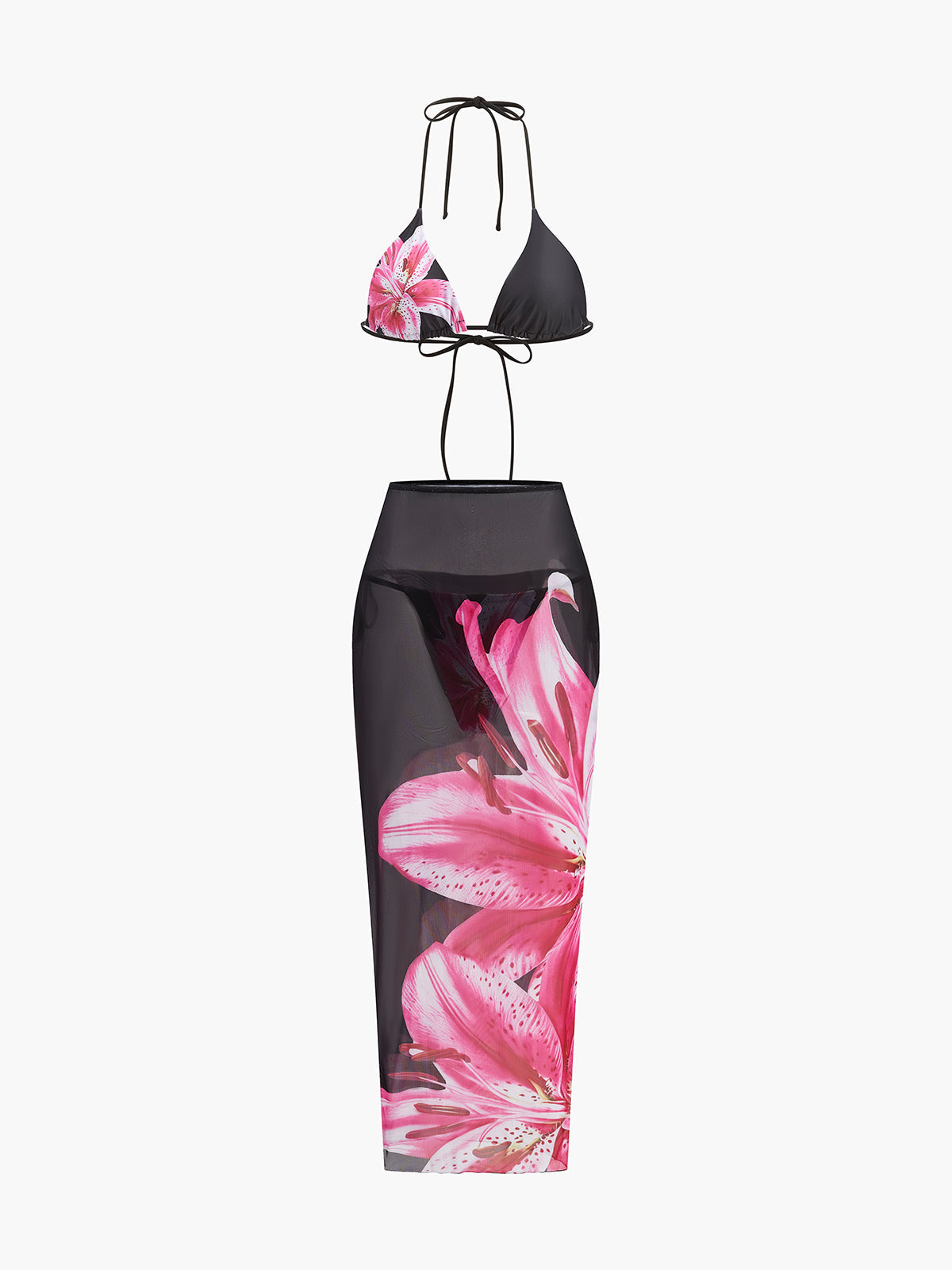 Ruœgy Maillot de Bain avec Jupe Fleuri Femme