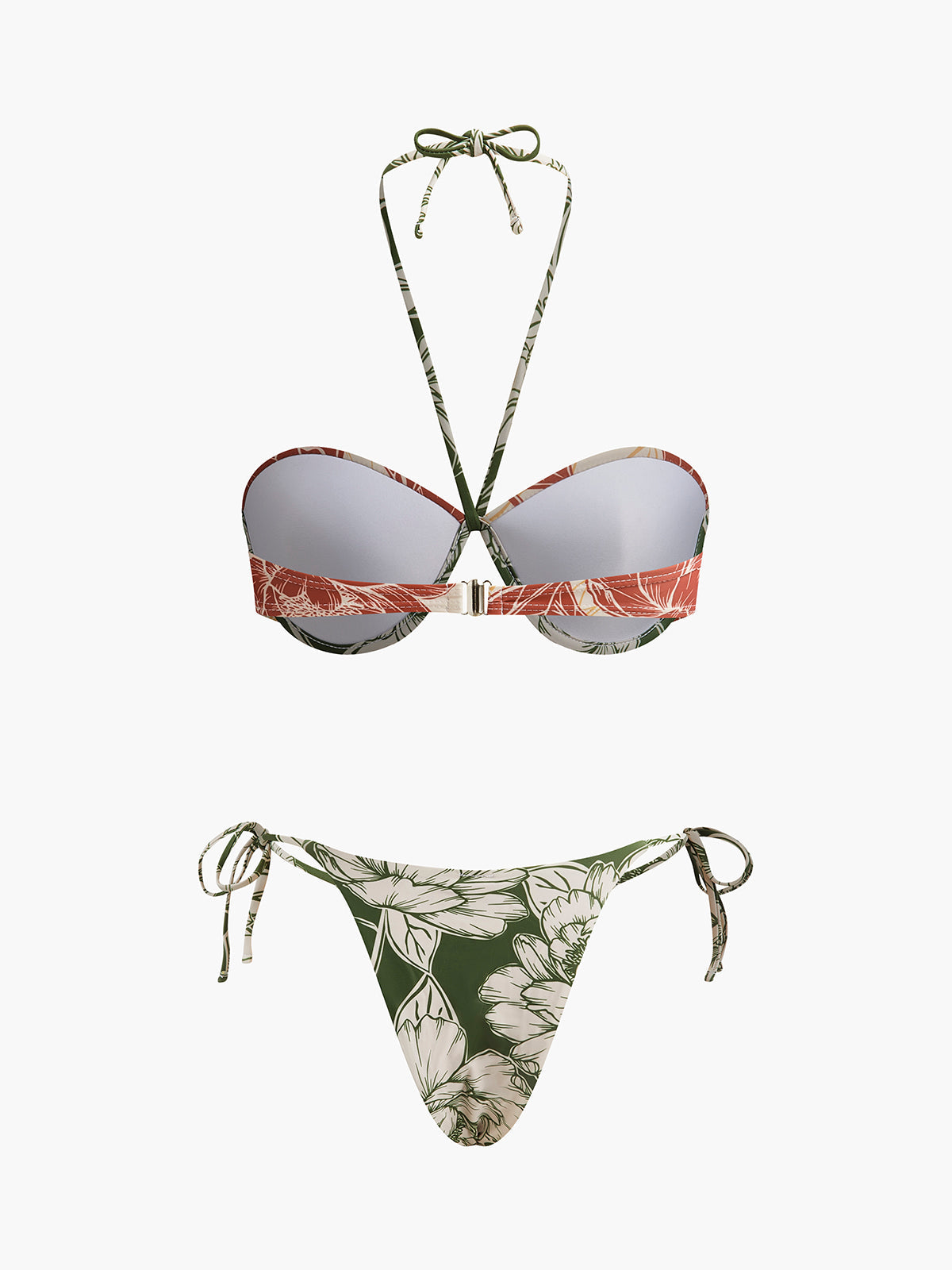 Ruœgy Maillot de Bain 3 Pièces Jupe Femme