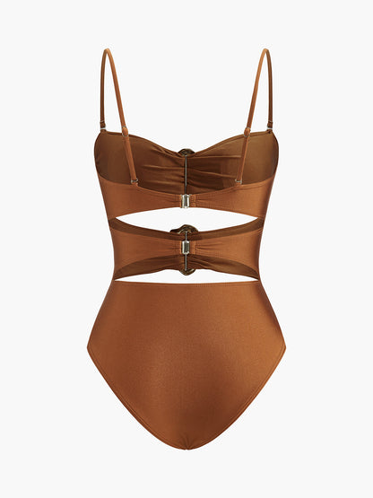 Ruœgy Maillot de Bain Une Pièce Échancré Femme