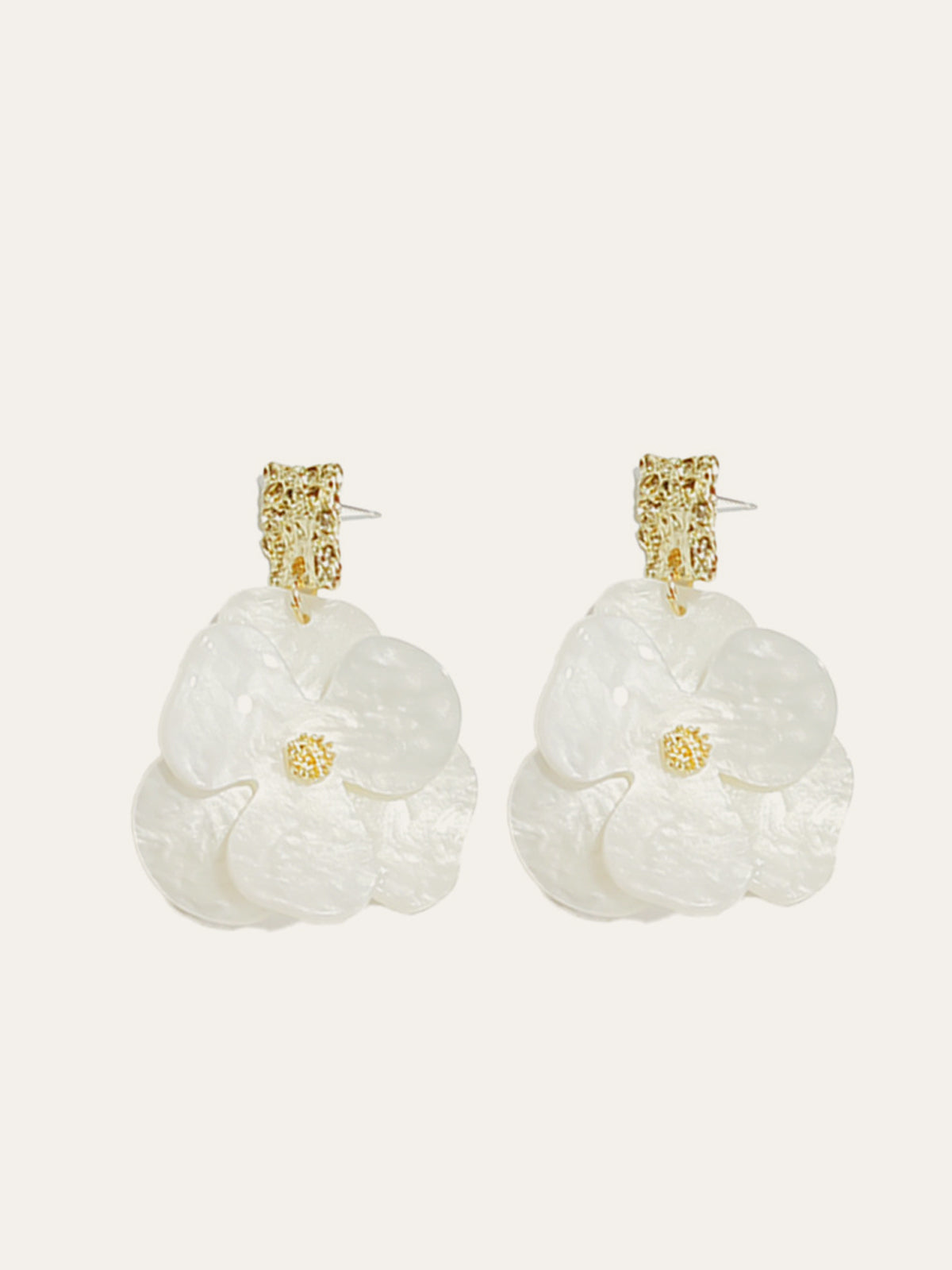 Ruœgy Boucles d’Oreilles Fleurs Pendantes Dorées Femme