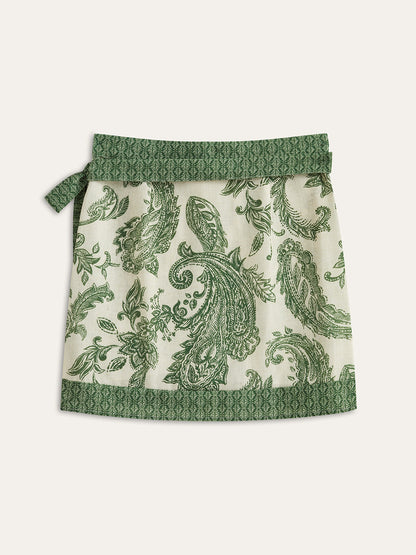 Ruœgy Paisley Wrap Skirt