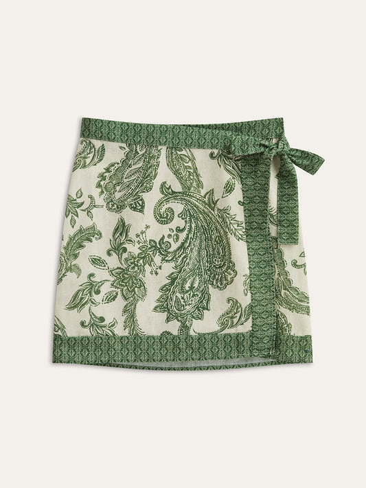 Ruœgy Paisley Wrap Skirt