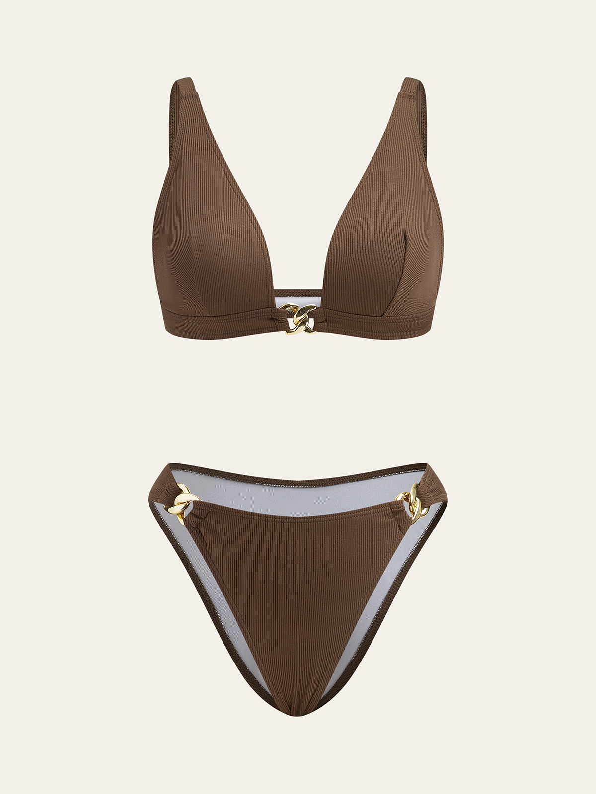 Ruœgy Bikini Marron Avec Anneau Femme