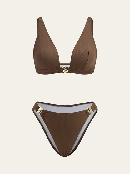 Ruœgy Bikini Marron Avec Anneau Femme