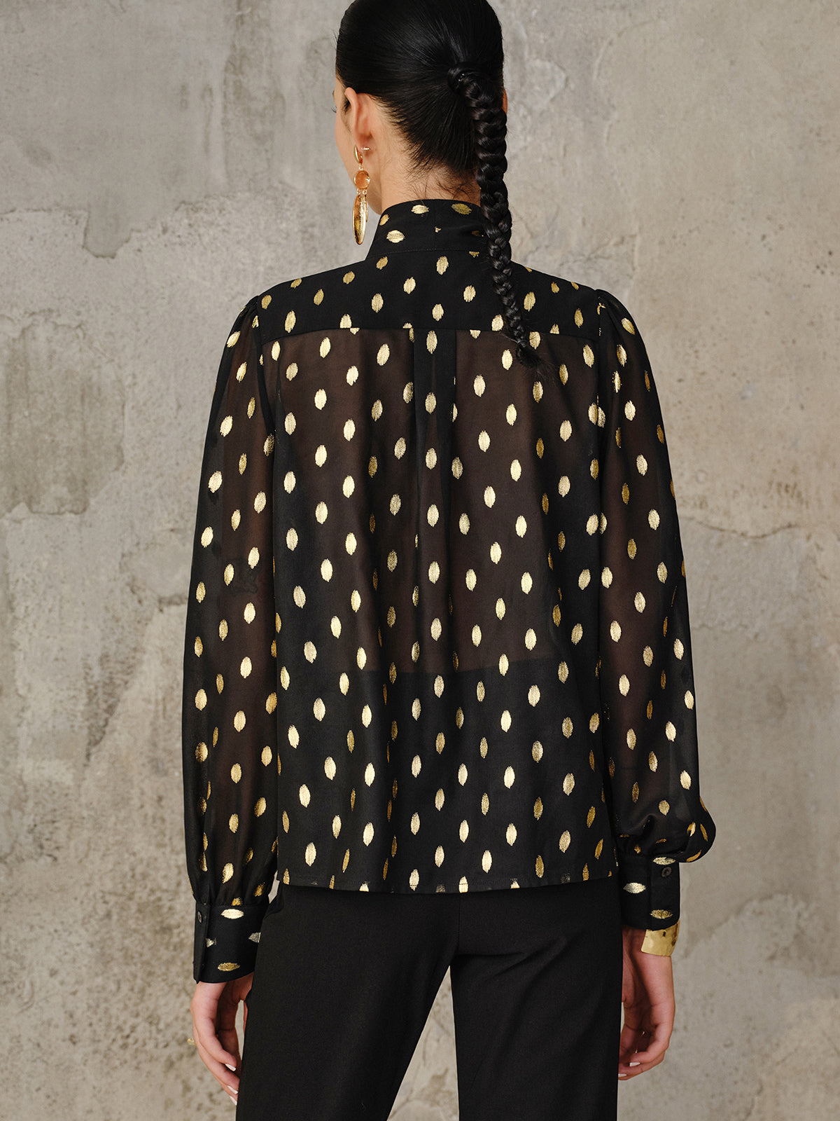 Ruœgy Haut Transparent Femme à Pois