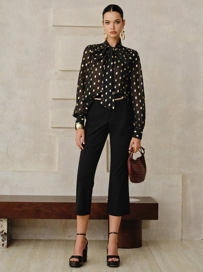 Ruœgy Haut Transparent Femme à Pois