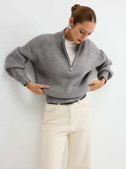 Ruœgy Pull Col Camionneur Laine Mélangée Femme