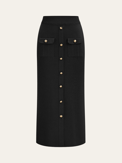Ruœgy Cardigan Midi Skirt Set Femme