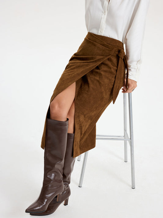 Ruœgy Jupe En Daim Midi