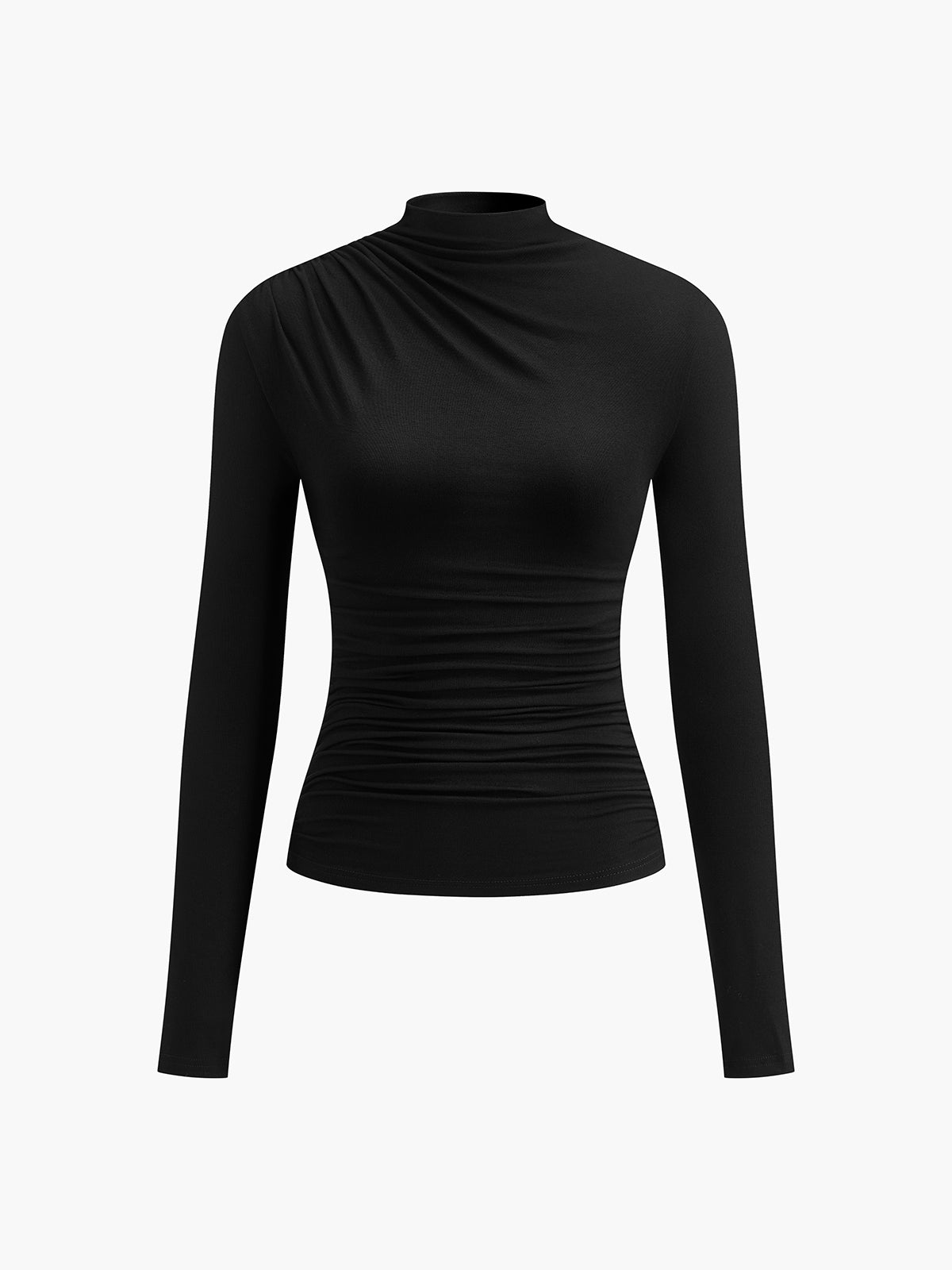 Ruœgy Fitted Ruched Long Sleeve Top