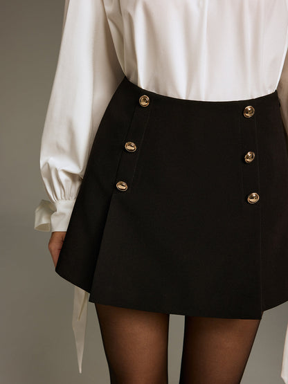 Ruœgy Mini Jupe Noire Plissée Courte Femme