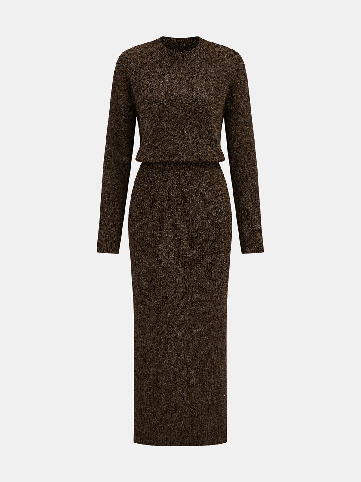 Ruœgy Robe Midi Maille Laine Mélangée Femme
