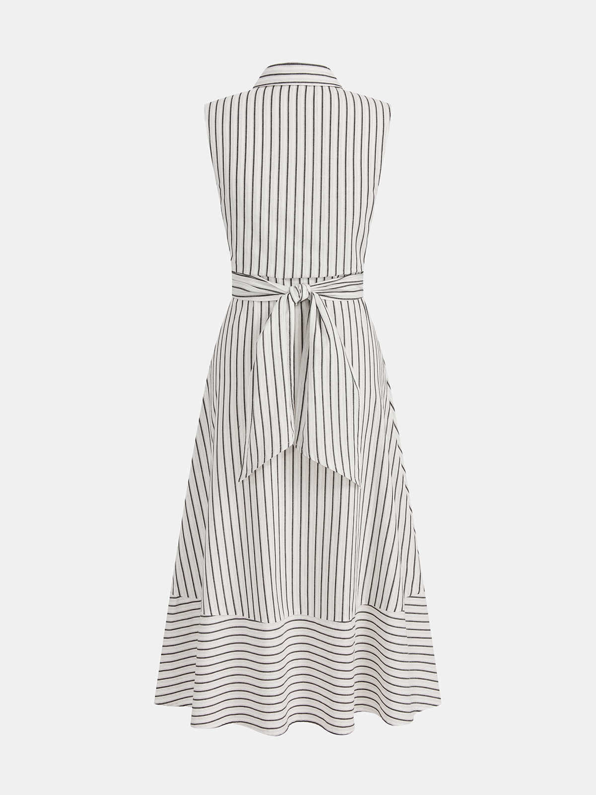 Ruœgy Robe Chemise Rayée Sans Manches Femme