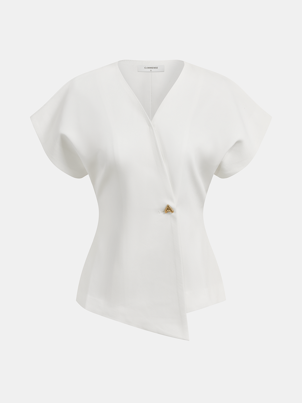 Ruœgy Button Down V Neck Blouse