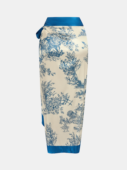 Ruœgy Maillot de Bain 1 Pièce avec Paréo Femme