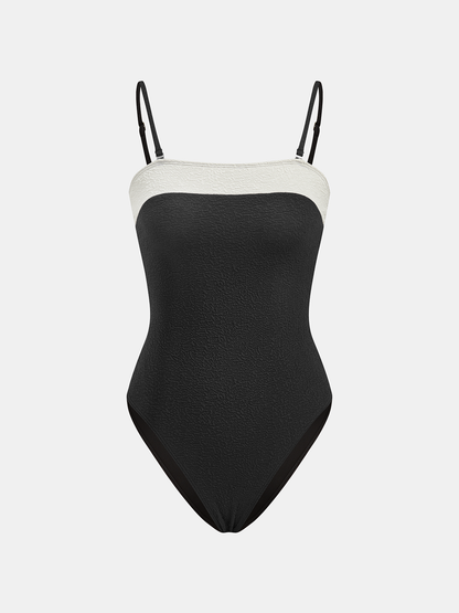 Ruœgy Maillot de Bain Une Pièce Noir Femme