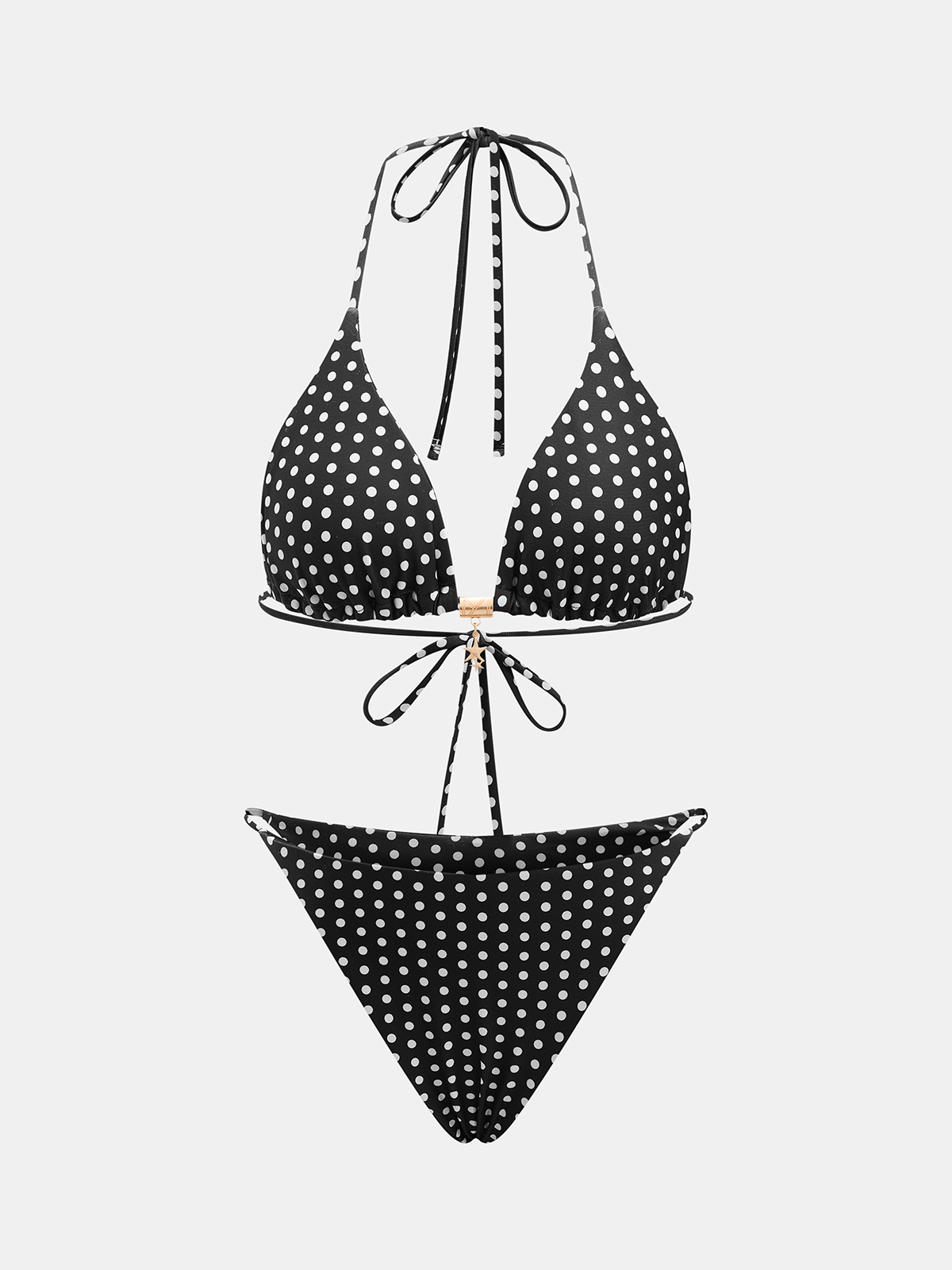 Ruœgy Maillot de Bain Triangle à Pois Femme
