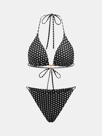 Ruœgy Maillot de Bain Triangle à Pois Femme