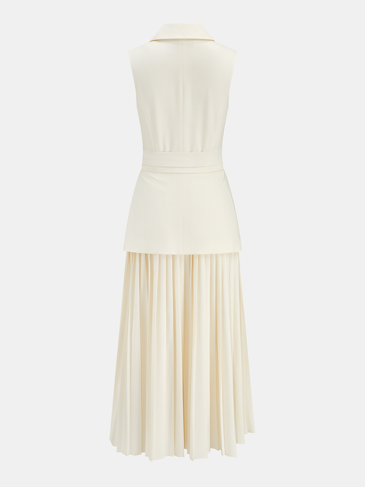 Ruœgy Robe Blazer Sans Manches Ceinturée Femme