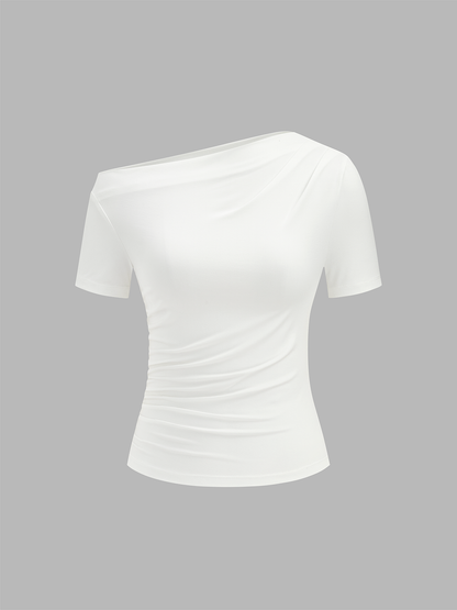 Ruœgy Top Épaules Dénudées Asymétrique Femme