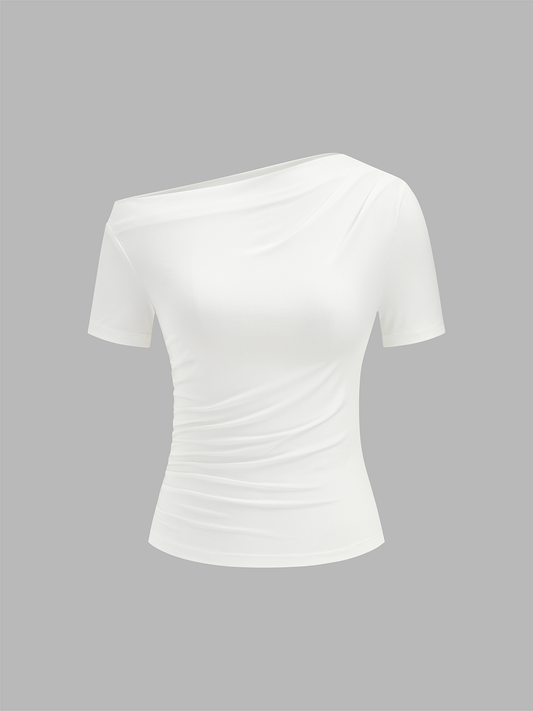 Ruœgy Top Épaules Dénudées Asymétrique Femme