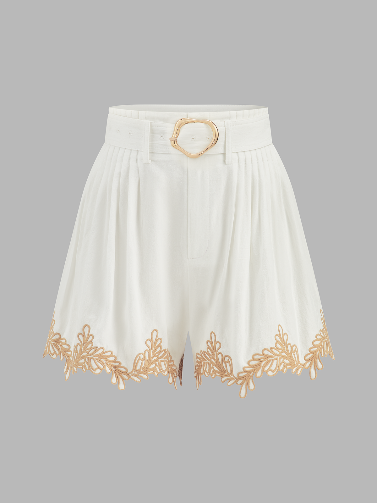Ruœgy Ensemble Chemise Short Coton Brodé Femme