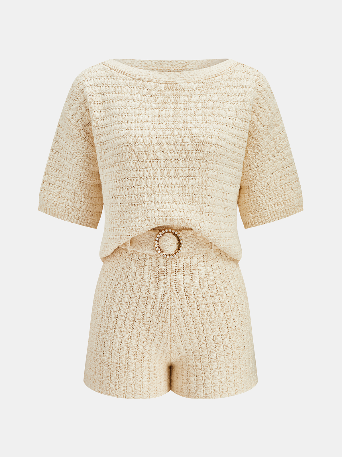 Ruœgy Ensemble Short en Maille Texturée Femme