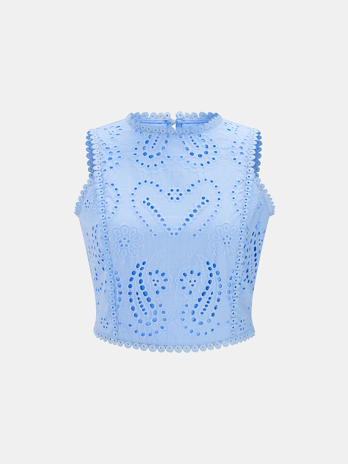 Ruœgy Ensemble Jupe Top Broderie Anglaise Femme