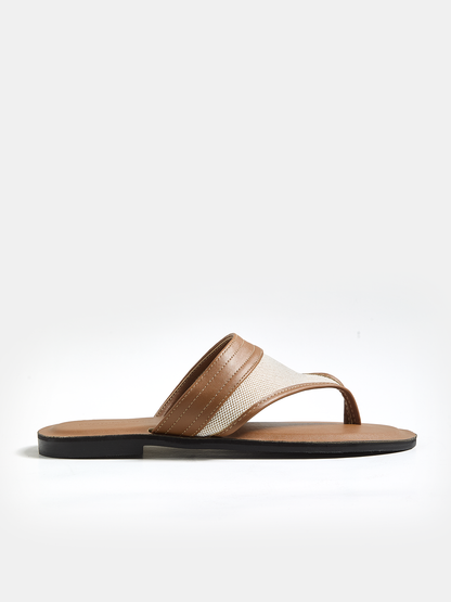 Ruœgy Sandales Plates Marron Femme