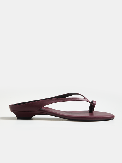 Ruœgy Sandales Plates Cuir Entre-Doigt Femme