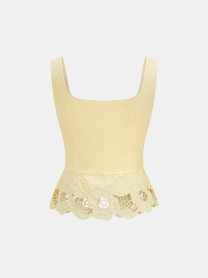 Ruœgy Ensemble Jupe Longue et Top en Lin Femme