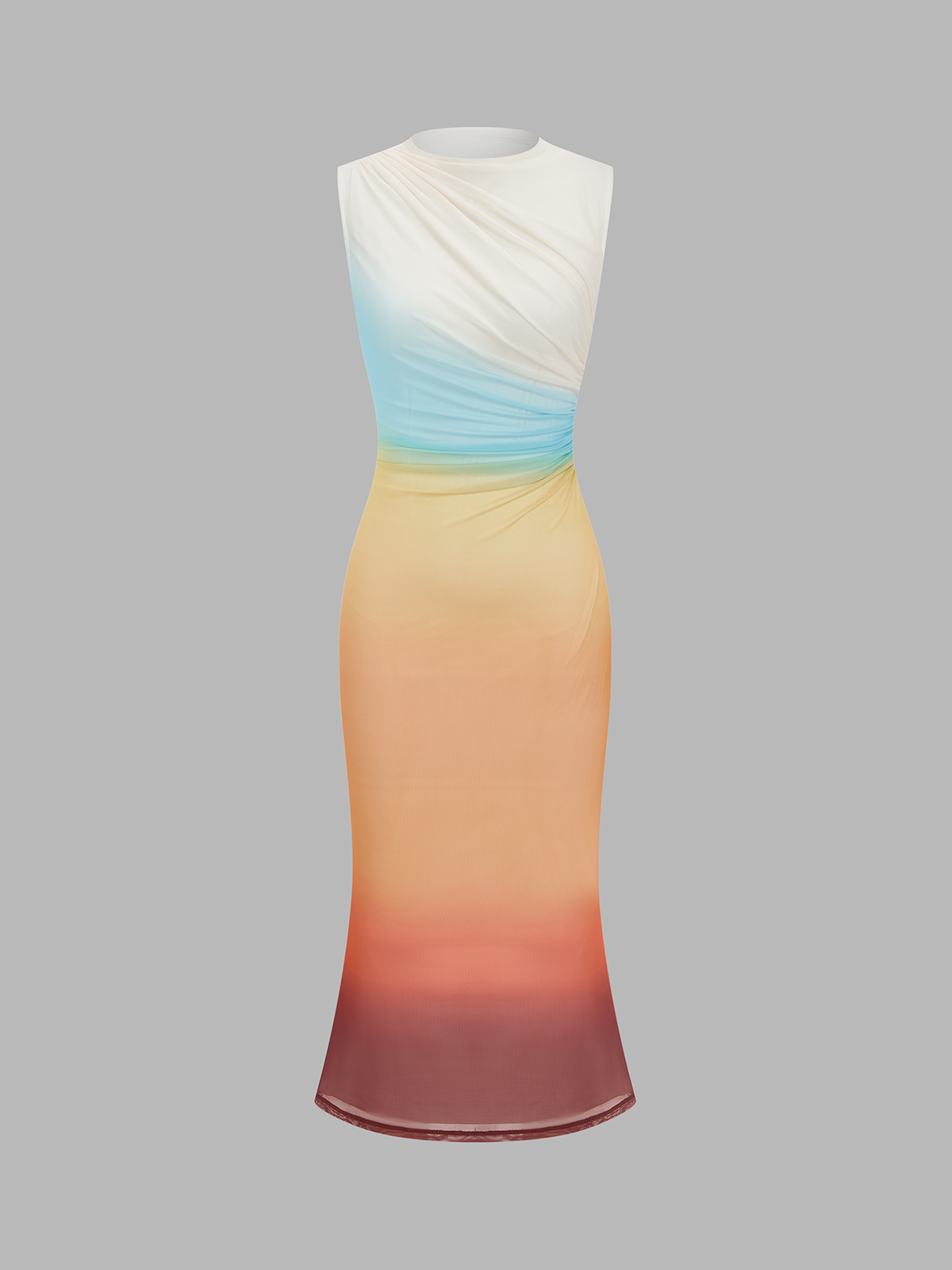 Ruœgy Robe Longue Dos Nu Mesh Femme