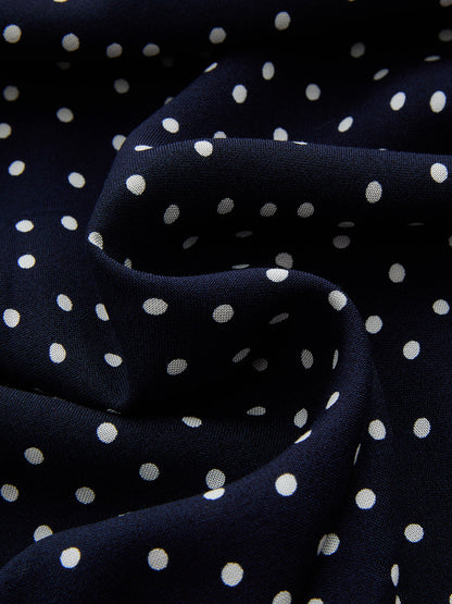 Ruœgy Robe Longue à Pois Dentelle