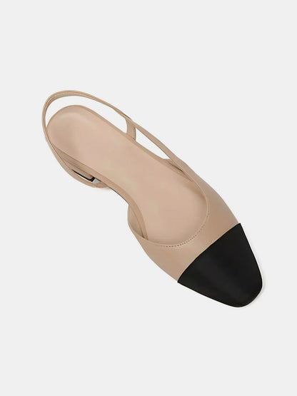 Ruœgy Sandales Slingback à Bout Carré Femme
