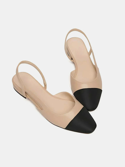 Ruœgy Sandales Slingback à Bout Carré Femme