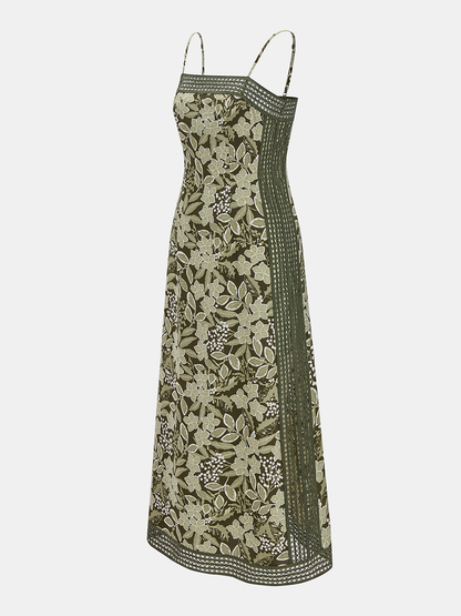 Ruœgy Robe Longue à Fines Bretelles Crochet Femme