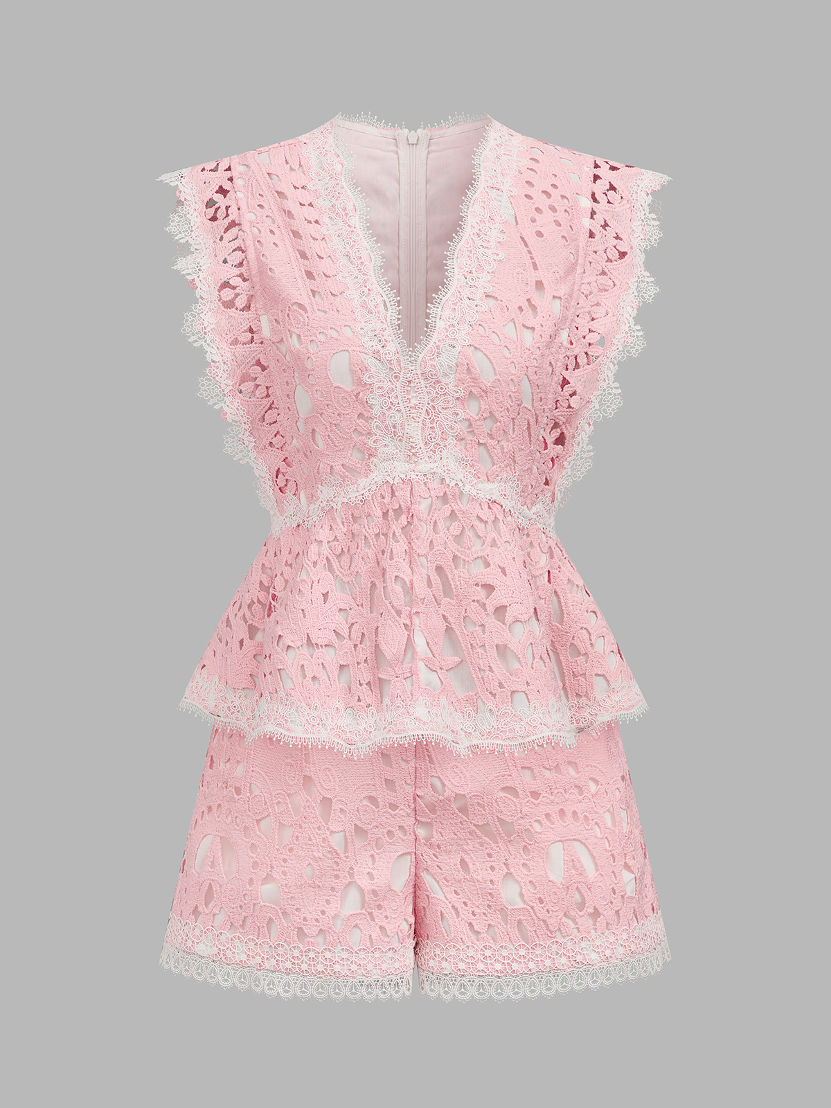 Ruœgy Ensemble Short Dentelle Col V Femme