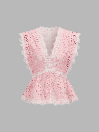 Ruœgy Ensemble Short Dentelle Col V Femme