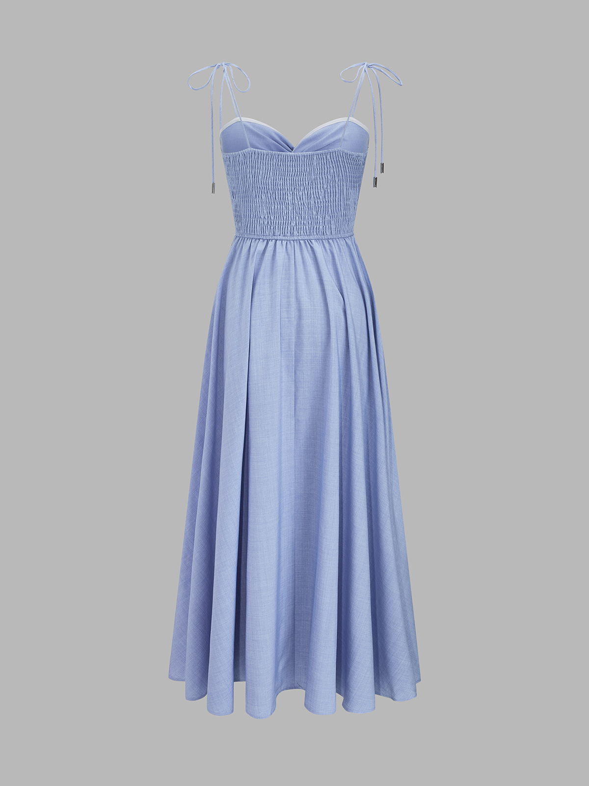 Ruœgy Robe Longue à Bretelles Nouées Femme