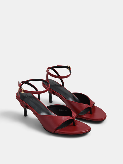 Ruœgy Sandales à Talons Bride Cheville Femme