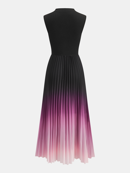 Ruœgy Robe Midi Plissée Sans Manches Femme