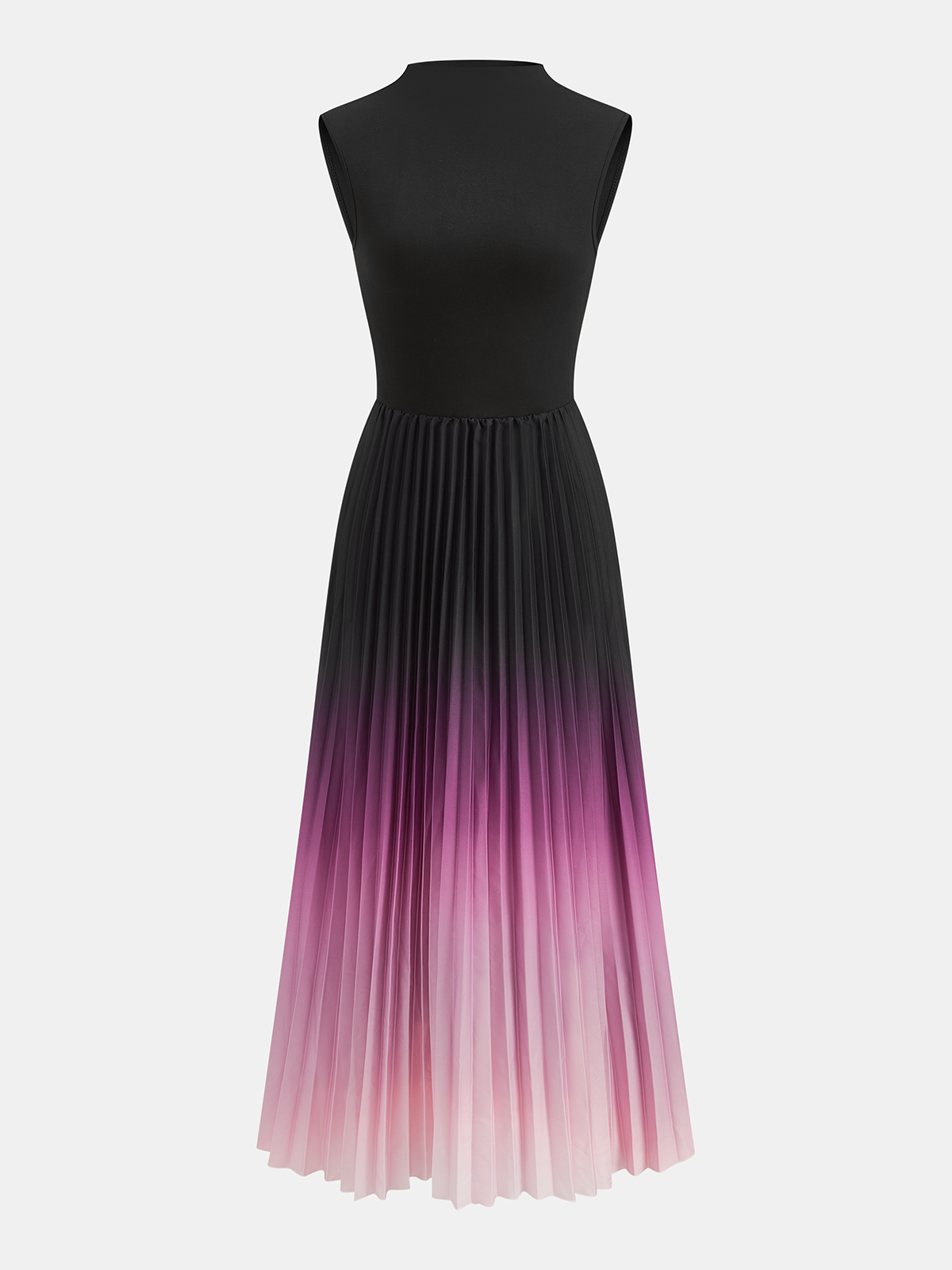 Ruœgy Robe Midi Plissée Sans Manches Femme