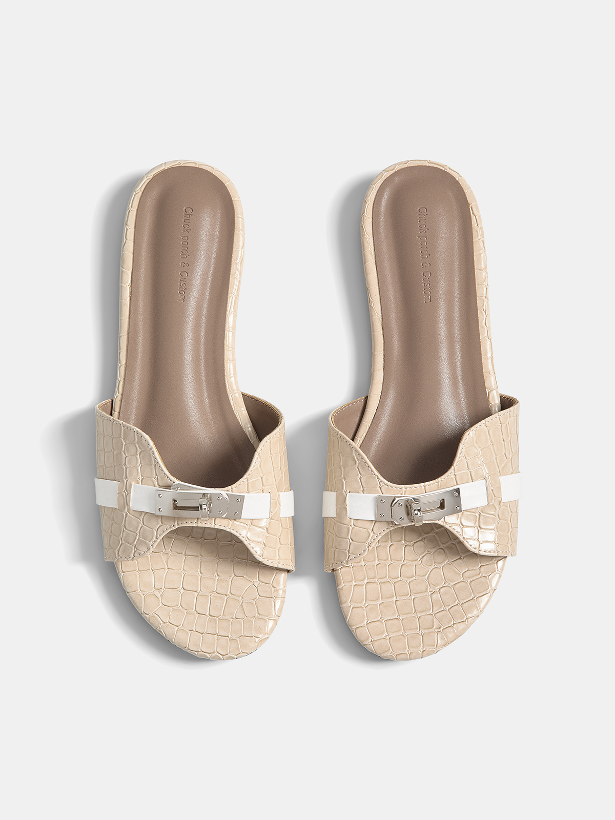 Ruœgy Sandales Effet Croco à Boucle Femme