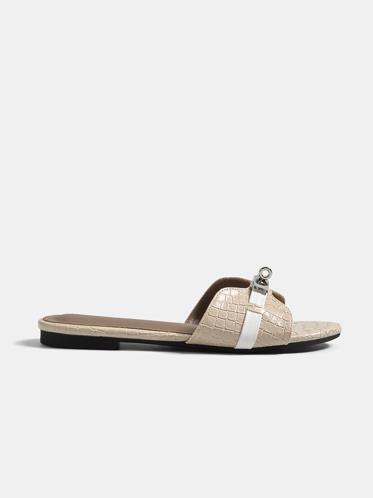 Ruœgy Sandales Effet Croco à Boucle Femme