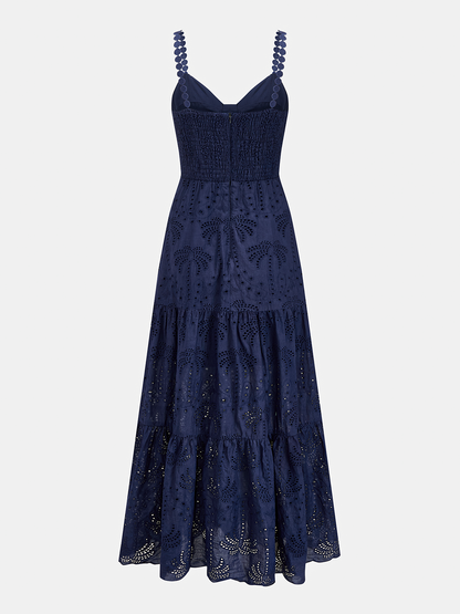 Ruœgy Robe Midi Broderie Anglaise Femme