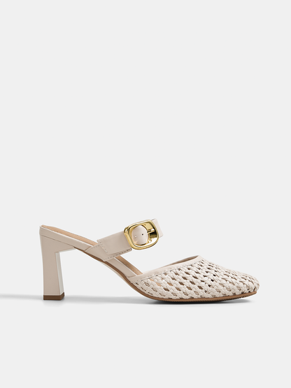 Ruœgy Mules à Talon Femme Tressées