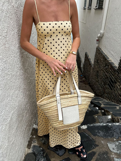 Ruœgy Robe Longue à Fines Bretelles Imprimée