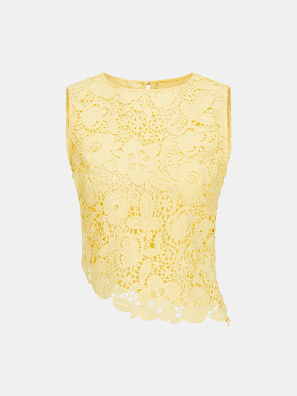Ruœgy Ensemble Crochet Sans Manches Femme