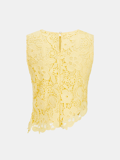 Ruœgy Ensemble Crochet Sans Manches Femme